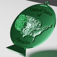 Amerika Rahatlama harita Birleşik Devletleri dekorasyon duvar masa dekor Sanat abartılı 3d print model - Mito3D