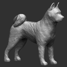 american akita 3d figurine printing stl file art dog animal print sculpture 3d print model - Mito3D
