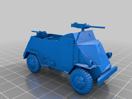 american armored scout car s1 prototipe sgm usa 3d printing 3d print model - Mito3D