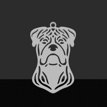 bouledogue américain pendentif bijoux de la chaîne chien bulldog 3d print model - Mito3D