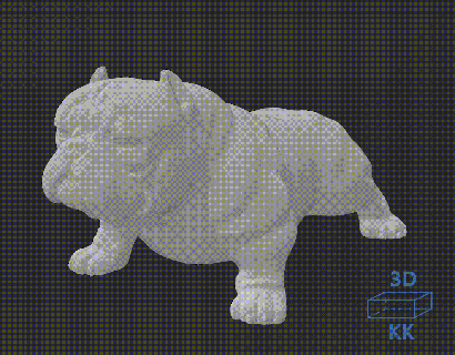 américain brute hd modèle bouledogue chien féroce 3d print model - Mito3D