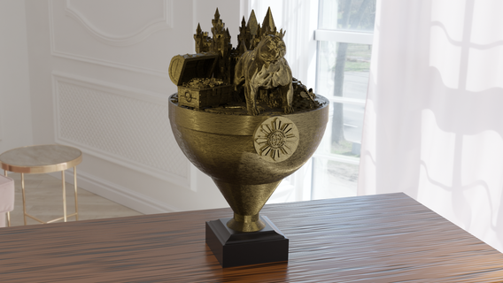 amerikanisch schikanieren Trophäe Gold Tier Statue Bronze Champion 3d print model - Mito3D
