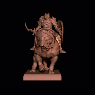 americano matón guerrero jinete escultura perro esculpir exótico animal juguetes Arte juguete perros 3d print model - Mito3D