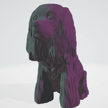 cocker américain divers chien dame de vagabond assis figure proue animal 3d print model - Mito3D