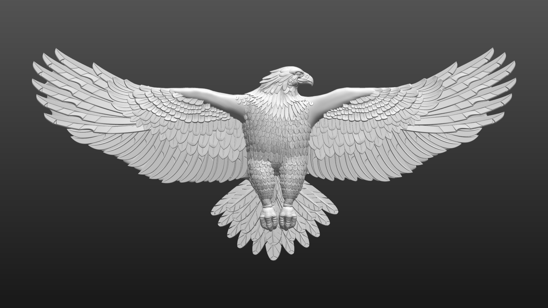 americano águila plano 3D print model - Mito3D