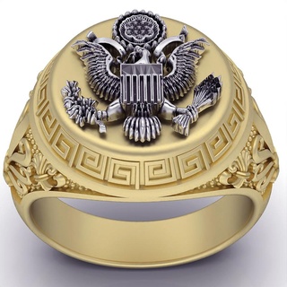 american eagle ring silver gold jewelry printable 3d model trend fashion design zbrush tiger 3d print model - Mito3D