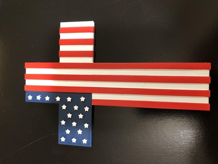 americano bandera cruzar 3d print model - Mito3D
