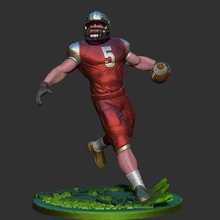 american football various statuettes miniatures arena runner jog champ stadium footwear speed fast body force game true hold league ball americans sport 3d print model - Mito3D