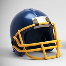 american football helmet 3dprint model art sport protector 3d print model - Mito3D