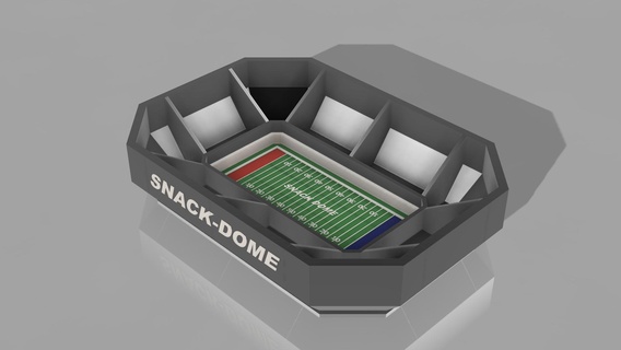 américain Football casse croûte dôme stade arène super bol nfl fête Publique regarder 3d print model - Mito3D