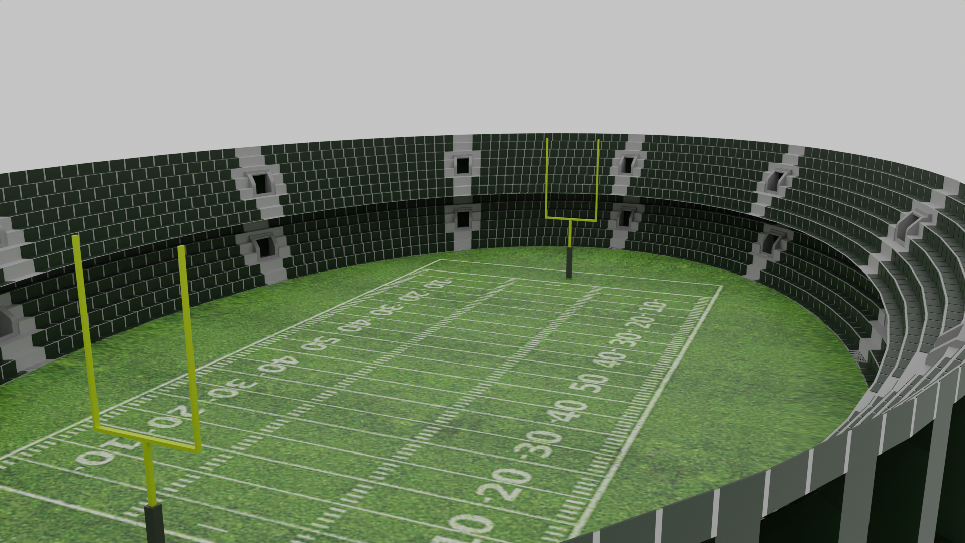 amerikanisch Fußball Stadion 3D print model - Mito3D