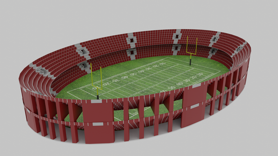 american football stadium 3d print model - Mito3D