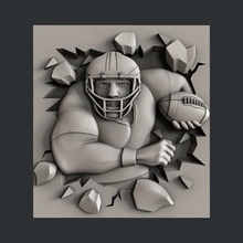 football americano art vcarve aspire artcam magia le ossa la stampante 3dmodels 3d print model - Mito3D