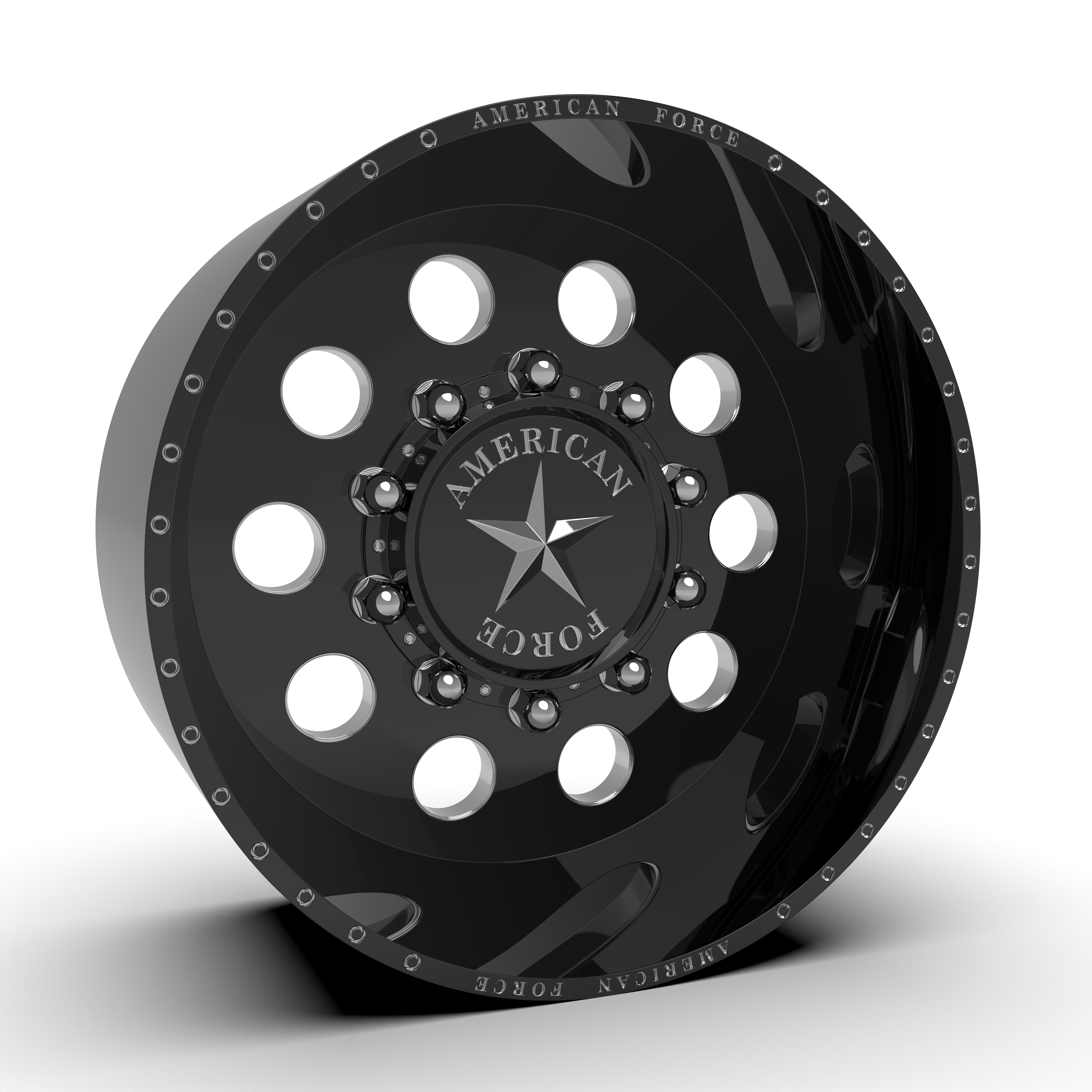 amerikanisch 601 klassisch sd Rad Treibstoff doppelt Räder ff66d Rückseite schwarz Nashorn LKW Spielzeuge Reifen 3D print model - Mito3D