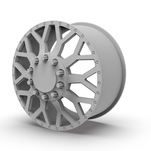 américain Obliger evo roue jante voiture camion noir rhinocéros 3D print model - Mito3D