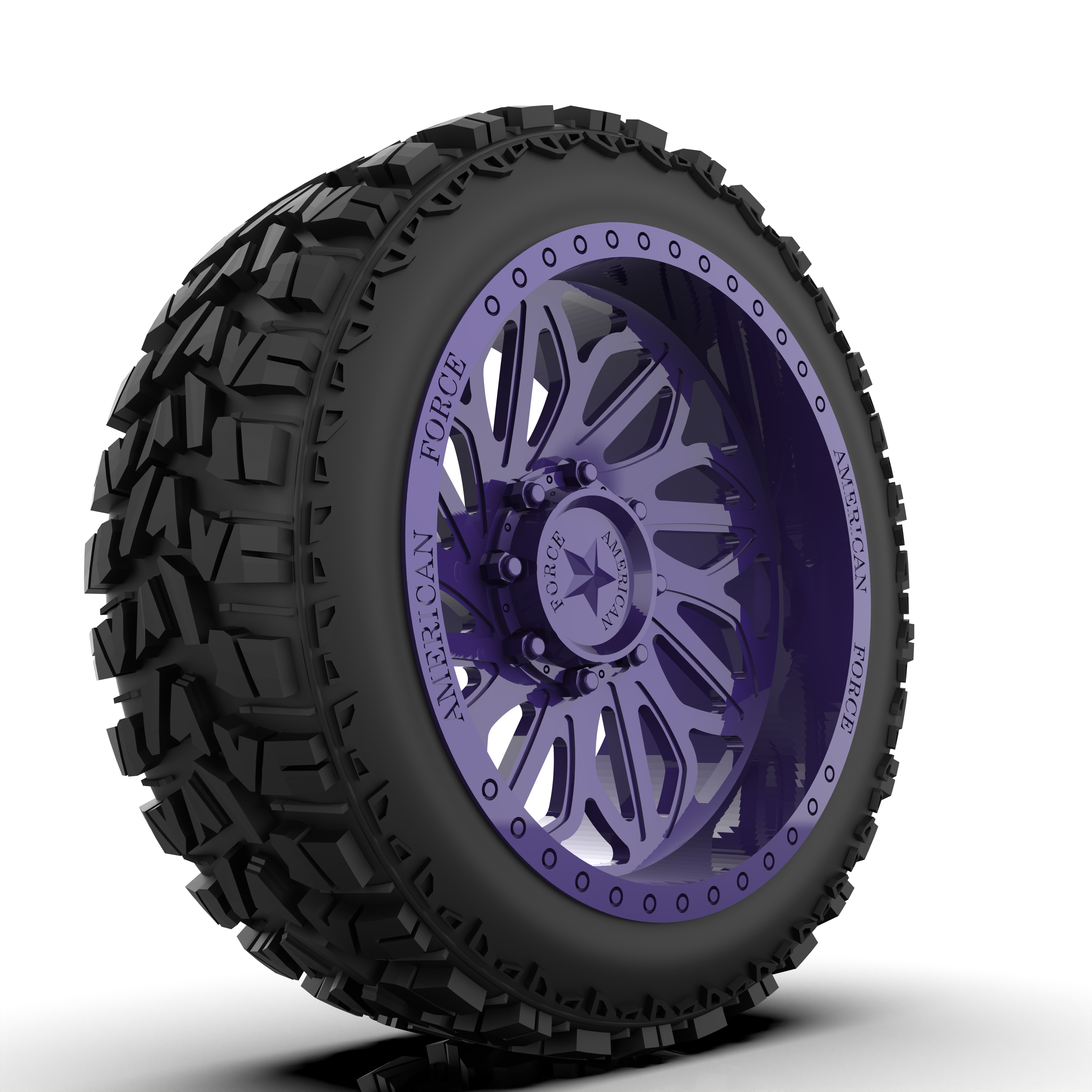 american force wheel versatyre mxt-hd tire Game car rim tyre torota jeep 3D print model - Mito3D