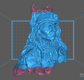 american indian sioux bust warrior 3d print model - Mito3D