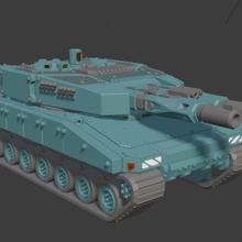 american mecha demolisher heavy tank 3d print model - Mito3D