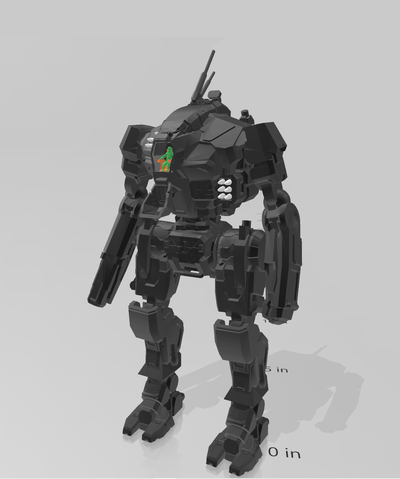 americano mecha sicario grande figura gioco battletech battlemech mech mechwarrior robot serbatoio esercito militare 3d print model - Mito3D