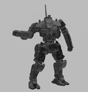 americano mecha sicario pose gioco battletech Battlemech mech mechwarrior robot serbatoio esercito militare 3d print model - Mito3D