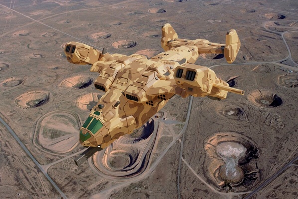americano mecha fardo ataque vtol helicóptero reconhecimento 6mm veículo arma militares jogos borda 3d print model - Mito3D