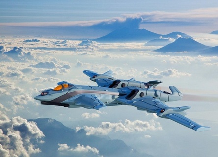 americano mecha avião espacial cutelo avião espaço avião aeroespacial lutador 6mm veículo arma militares jogos borda jogos americano mecha 3d print model - Mito3D