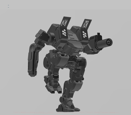 américain mecha totoro pose jeu battletech battlemech mech réservoir militaire robot géant toro 3d print model - Mito3D