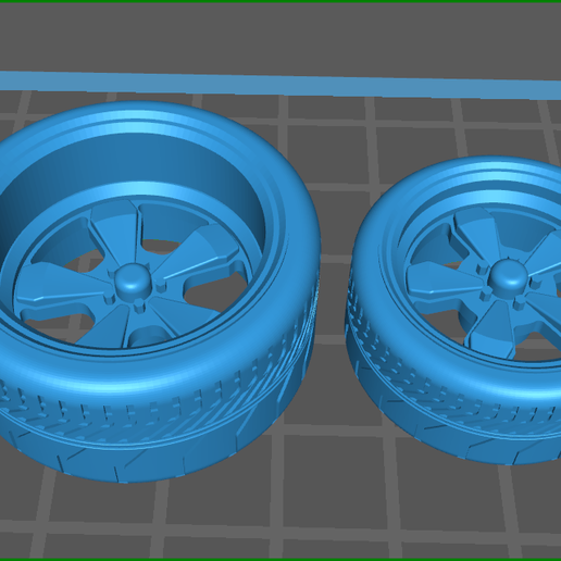 american racing 5 spoke pro touring wheels 1 24 25 modelcar customparts protouring 3D print model - Mito3D