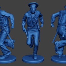 american sailor civil war union acwus1 game man soldier miniature figure sculpture military army north 1836 ship lunch navy naval action-figure 3d print model - Mito3D