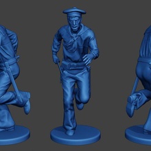 american sailor civil war union acwus2 game man soldier miniature figure sculpture military army north 1836 ship lunch navy naval action-figure 3d print model - Mito3D