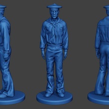 american sailor civil war union attention2 acwus1 game man soldier miniature figure sculpture military army north 1836 ship lunch navy naval action-figure 3d print model - Mito3D