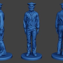 american sailor civil war union attention3 acwus1 game man soldier miniature figure sculpture military army north 1836 ship lunch navy naval action-figure 3d print model - Mito3D
