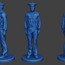 american sailor civil war union attention acwus1 game man soldier miniature figure sculpture military army north 1836 ship lunch navy naval action-figure 3d print model - Mito3D