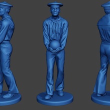 american sailor civil war union cannonball acwus2 game man soldier miniature figure sculpture military army north 1836 ship lunch navy naval action-figure 3d print model - Mito3D