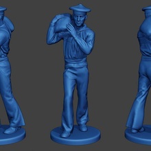 american sailor civil war union carringbags acwus2 game man soldier miniature figure sculpture military army north 1836 ship lunch navy naval action-figure 3d print model - Mito3D