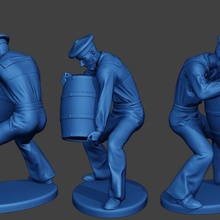 american sailor civil war union lift acwus2 game man soldier miniature figure sculpture military army north 1836 ship lunch navy naval action-figure 3d print model - Mito3D