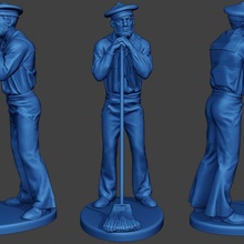 american sailor civil war union mop2 acwus1 game man soldier miniature figure sculpture military army north 1836 ship lunch navy naval action-figure 3d print model - Mito3D