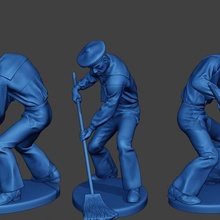 american sailor civil war union mop acwus1 game man soldier miniature figure sculpture military army north 1836 ship lunch navy naval action-figure 3d print model - Mito3D