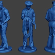 american sailor civil war union rope acwus2 game man soldier miniature figure sculpture military army north 1836 ship lunch navy naval action-figure 3d print model - Mito3D