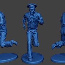 american sailor civil war union run2 acwus1 game man soldier miniature figure sculpture military army north 1836 ship lunch navy naval action-figure 3d print model - Mito3D