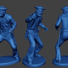 american sailor civil war union shoot acwus2 game man soldier miniature figure sculpture military army north 1836 ship lunch navy naval action-figure 3d print model - Mito3D