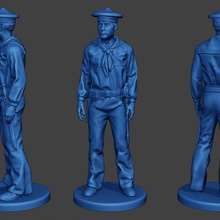 american sailor civil war union stand acwus1 game man soldier miniature figure sculpture military army north 1836 ship lunch navy naval action-figure 3d print model - Mito3D
