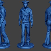 american sailor civil war union walk acwus1 game man soldier miniature figure sculpture military army north 1836 ship lunch navy naval action-figure 3d print model - Mito3D
