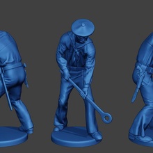 american sailor civil war union wrench acwus2 game man soldier miniature figure sculpture military army north 1836 ship lunch navy naval action-figure 3d print model - Mito3D