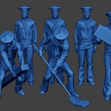 american sailors civil war union pack1 acwus1 game man soldier miniature figure sculpture military army north 1836 ship sailor lunch navy naval action-figure 3d print model - Mito3D
