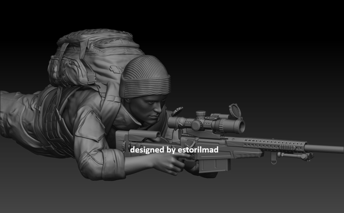 americano selos atirador elite soldado jogos guerra vietnã hummer humvee idf iraque rússia ucrânia exército estatueta gaza ww2 us 3D print model - Mito3D