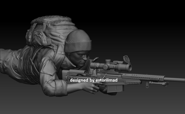 amerikanisch dichtungen scharfschütze soldat spiel krieg vietnam hummer humvee idf irak russland ukraine armee figur gaza ww2 us 3d print model - Mito3D