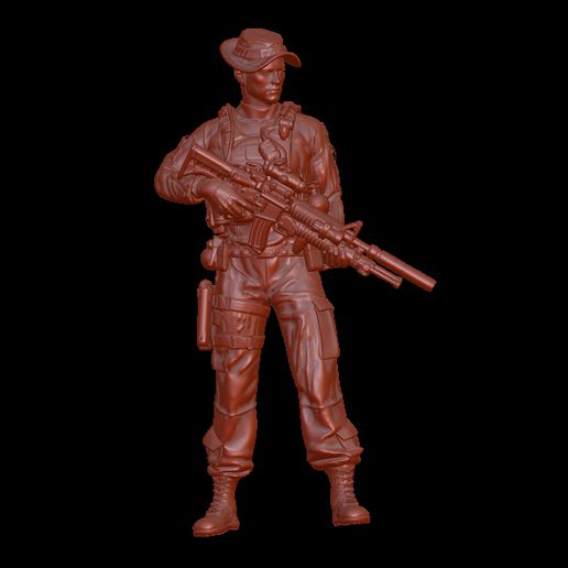 american soldier guard game toys figure vietnam war wwii military officer paratrooper iraq delta 3D print model - Mito3D