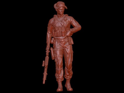 american soldier walking rifle toys figure vietnam war wwii military officer paratrooper modern iraq special forces delta 3d print model - Mito3D