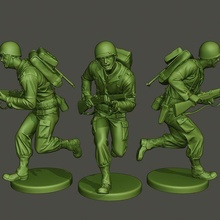 americano soldado ww2 a1 jogos homem homens guerra açao miniatura figura escultura militares exército m1 Garand ii cabine caminhar 3d print model - Mito3D